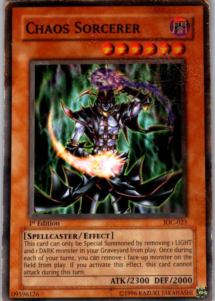 Chaos Sorcerer — Invasion of Chaos IOC-023 — Super Rare — 1st Edition — front
