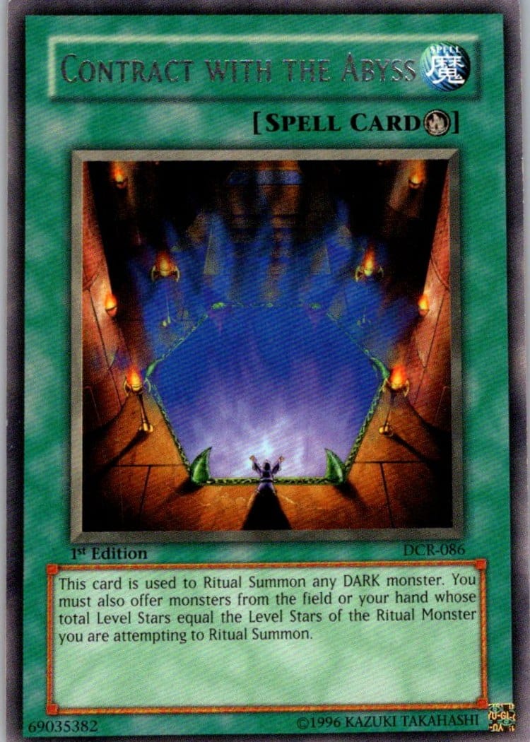 Contract with the Abyss — Dark Crisis DCR-086 — Rare — 1st Edition — front
