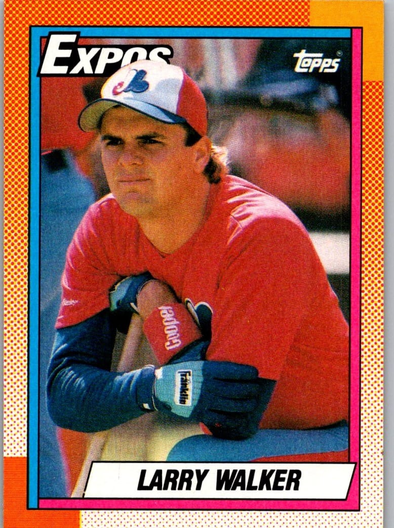 1990 Topps Larry Walker #757 — front