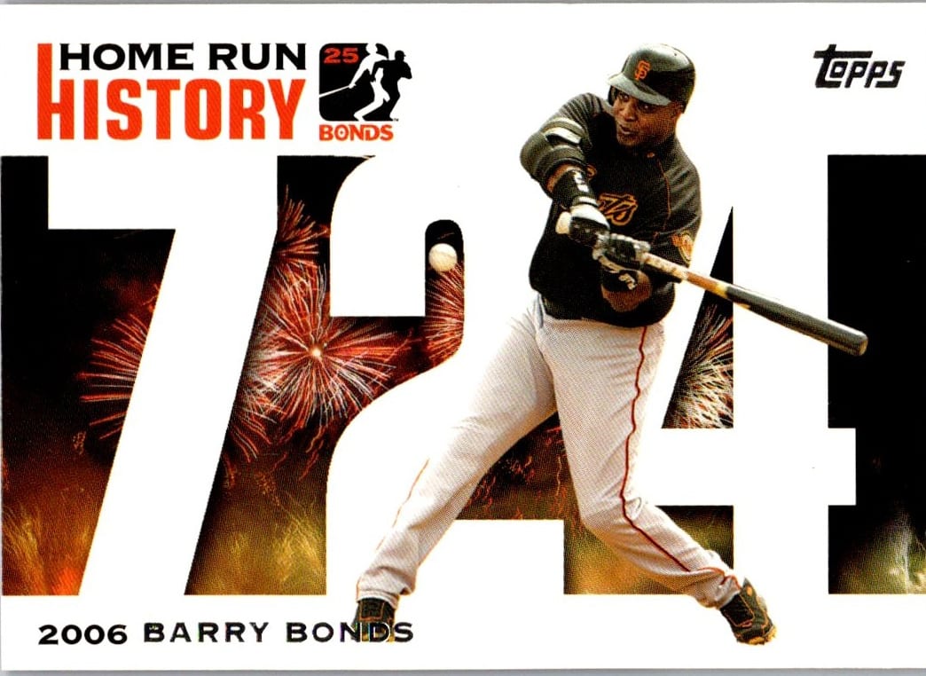 2006 Topps Home Run History Barry Bonds #BB724 — front