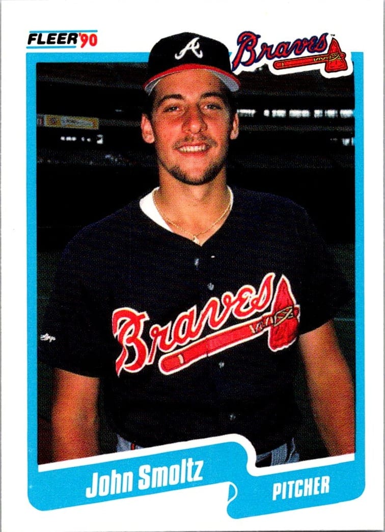 1990 Fleer John Smoltz #595 — front