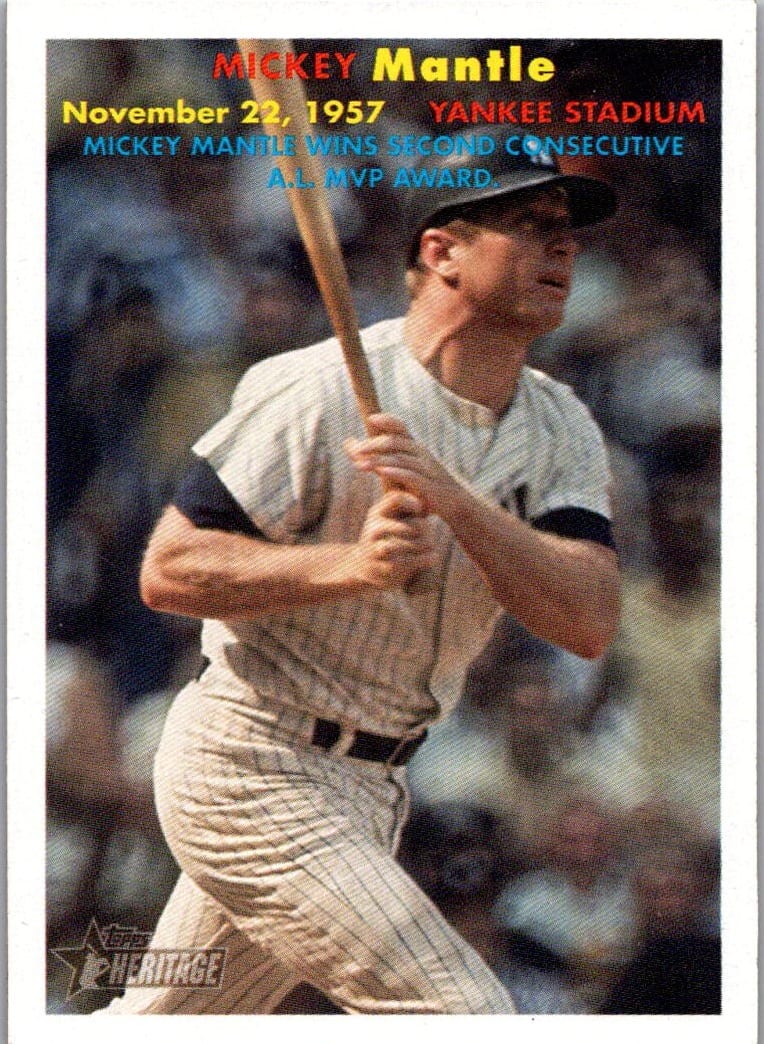 2006 Topps Heritage Mickey Mantle #FB-MM Flashback — front