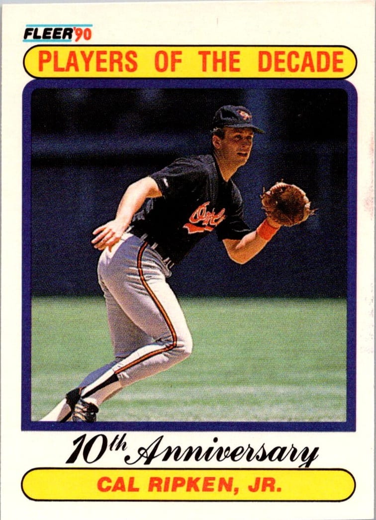 1990 Fleer Decade Greats Cal Ripken Jr. #624 — front