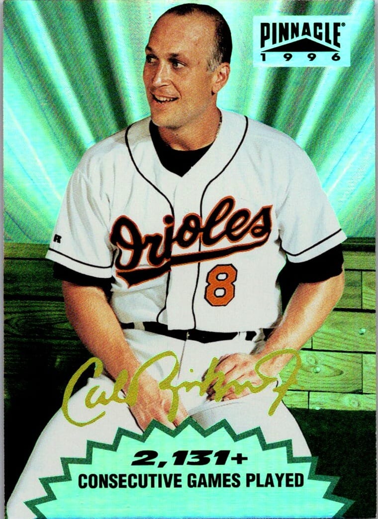1996 Pinnacle Tribute Cal Ripken Jr. #1 — front