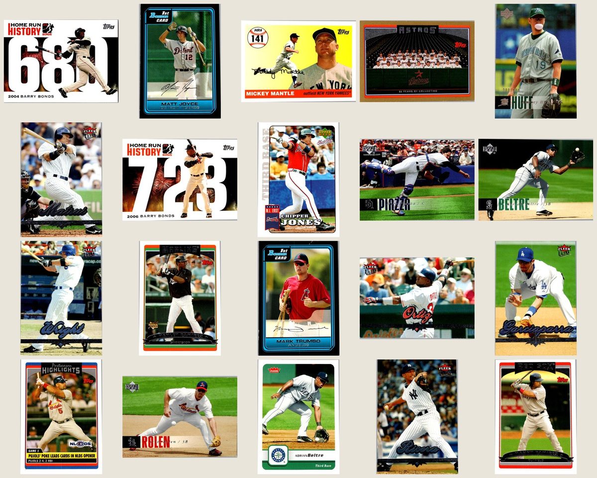 20-Card Baseball Pack — All 2006, Mantle and Bonds — front