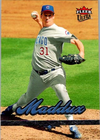 Front of 2006 Fleer Ultra Greg Maddux #47 — Near Mint