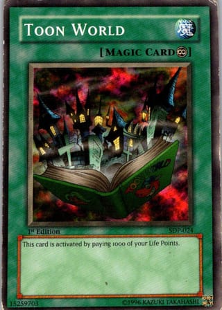 Front of Toon World — Starter Deck: Pegasus SDP-024 — Common — 1st Edition — Moderately Played