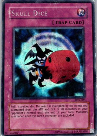 Front of Skull Dice — The Eternal Duelist Soul EDS-003 — Secret Rare — Unlimited — Heavily Played