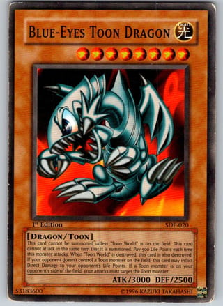 Blue-Eyes Toon Dragon — Starter Deck: Pegasus SDP-020 — Common — 1st Edition — front