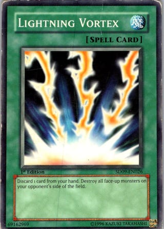 Front of Lightning Vortex — Structure Deck: Dinosaur's Rage SD09-EN026 — Common — 1st Edition — Lightly Played