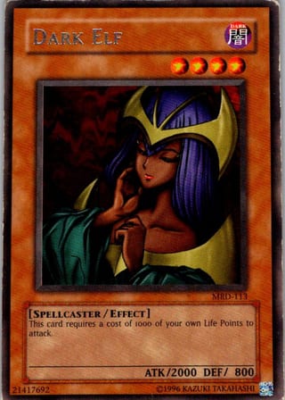 Front of Dark Elf — Metal Raiders MRD-113 — Rare — Unlimited — Lightly Played