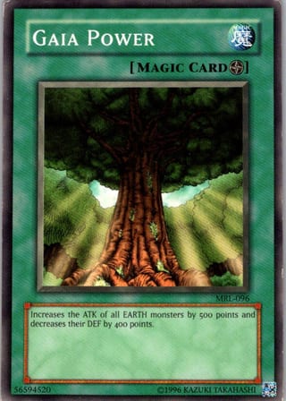 Front of Gaia Power — Magic Ruler MRL-096 — Common — Unlimited — Lightly Played