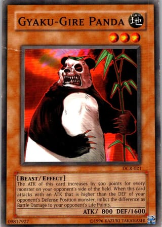 Front of Gyaku-Gire Panda — Dark Crisis DCR-021 — Super Rare — Unlimited — Heavily Played