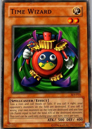 Front of Time Wizard — Starter Deck: Joey SDJ-015 — Common — Unlimited — Heavily Played