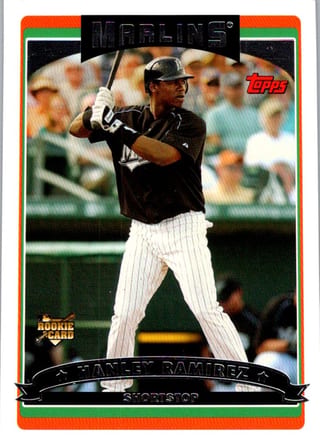 Front of 2006 Topps Hanley Ramirez #620 Rookie — Near Mint