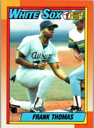 Front of 1990 Topps Frank Thomas #414 — Lightly Played