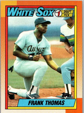 Front of 1990 Topps Frank Thomas #414 — Near Mint