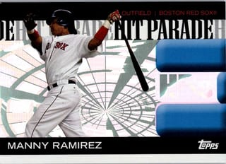 Front of 2006 Topps Manny Ramirez #RBI6 Hit Parade — Near Mint