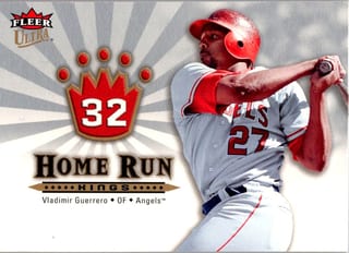 Front of 2006 Fleer Ultra Vladimir Guerrero #HRK13 Home Run Kings — Near Mint