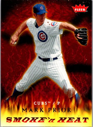 Front of 2006 Fleer Mark Prior #SH-9 Smoke 'n Heat — Lightly Played