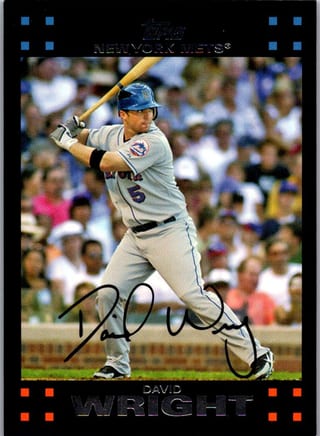 Front of 2007 Topps David Wright #260 — Near Mint