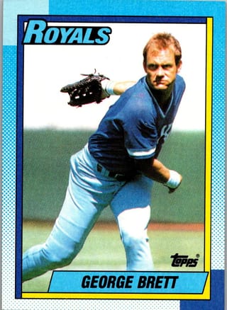 Front of 1990 Topps George Brett #60 — Near Mint