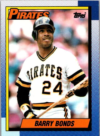 Front of 1990 Topps Base Set Barry Bonds #220 — Near Mint