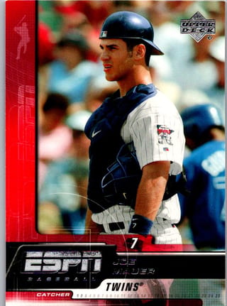 Front of 2005 Upper Deck ESPN Joe Mauer #50 — Near Mint