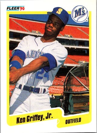 Front of 1990 Fleer Base Set Ken Griffey Jr. #513 — Near Mint