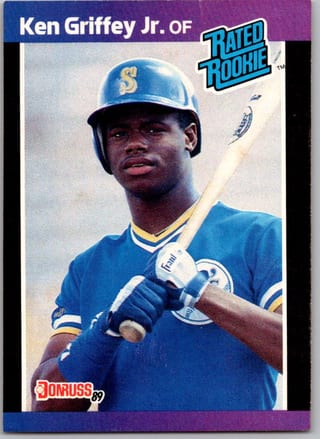 Front of 1989 Donruss Base Set Ken Griffey Jr. #33 — Lightly Played
