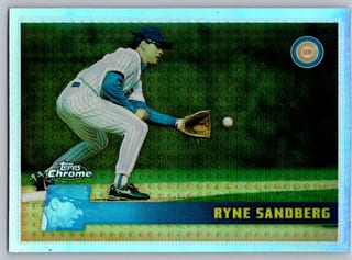 1996 Topps Chrome Ryne Sandberg #144 Refractor — front