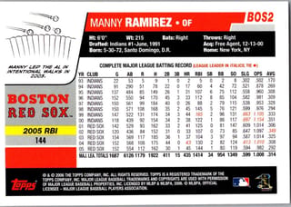 Back of 20-Card Baseball Pack — All 2006, Mantle and Bonds