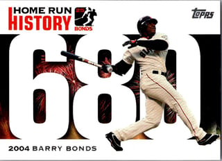 Front of 20-Card Baseball Pack — All 2006, Mantle and Bonds