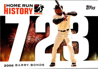 Front of 20-Card Baseball Pack — All 2006, Mantle and Bonds