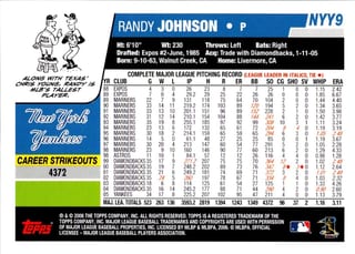 Back of 20-Card Mixed Pack — 2006 Topps, Bowman and Fleer, with Yankees