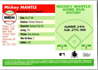 Back of 20-Card Baseball Pack — 2007 Topps and Upper Deck, Jeter and Ripken