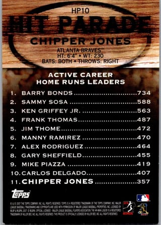 Back of 20-Card Baseball Pack — 2007 Topps and Upper Deck, Jeter and Ripken