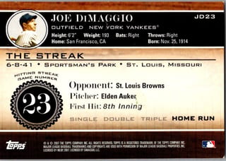 Back of 20-Card Baseball Pack — 2007 Topps and Upper Deck, Jeter and Ripken