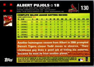Back of 20-Card Baseball Pack — 2007 Topps and Upper Deck, Jeter and Ripken