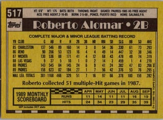 Back of 20-Card Baseball Pack — 1990 Topps and Fleer with 2007 Upper Deck
