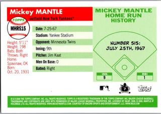 Back of 20-Card Baseball Pack — Late '90s through 2008