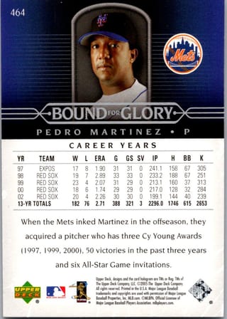 Back of 20-Card Baseball Pack — Late '90s through 2008