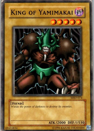 Front of 20-Card Yu-Gi-Oh Pack — Originals and Reprints, 1999 to 2004