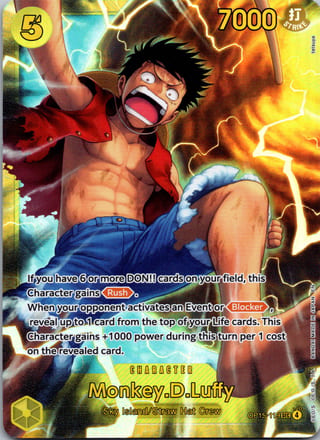Front of Monkey.D.Luffy OP15-119 — Adventure on Kami's Island — Secret Rare — Near Mint
