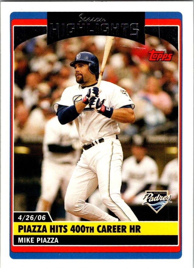 2006 Topps Updates and Highlights Mike Piazza #UH172 — front