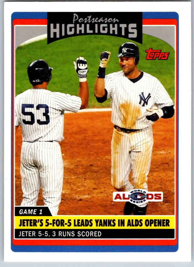 2006 Topps Updates and Highlights Derek Jeter #UH183 Postseason Highlights — front