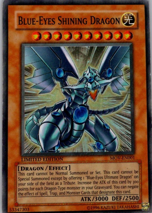 Blue-Eyes Shining Dragon — Movie Pack MOV-EN001 — Secret Rare — Limited — front