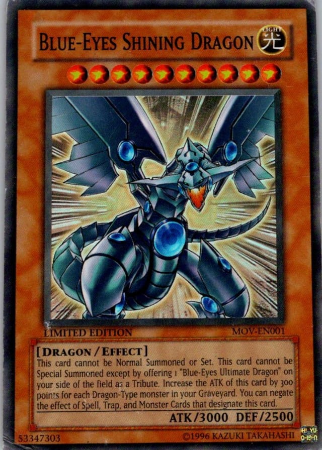 Blue-Eyes Shining Dragon — Movie Pack MOV-EN001 — Secret Rare — Limited — front