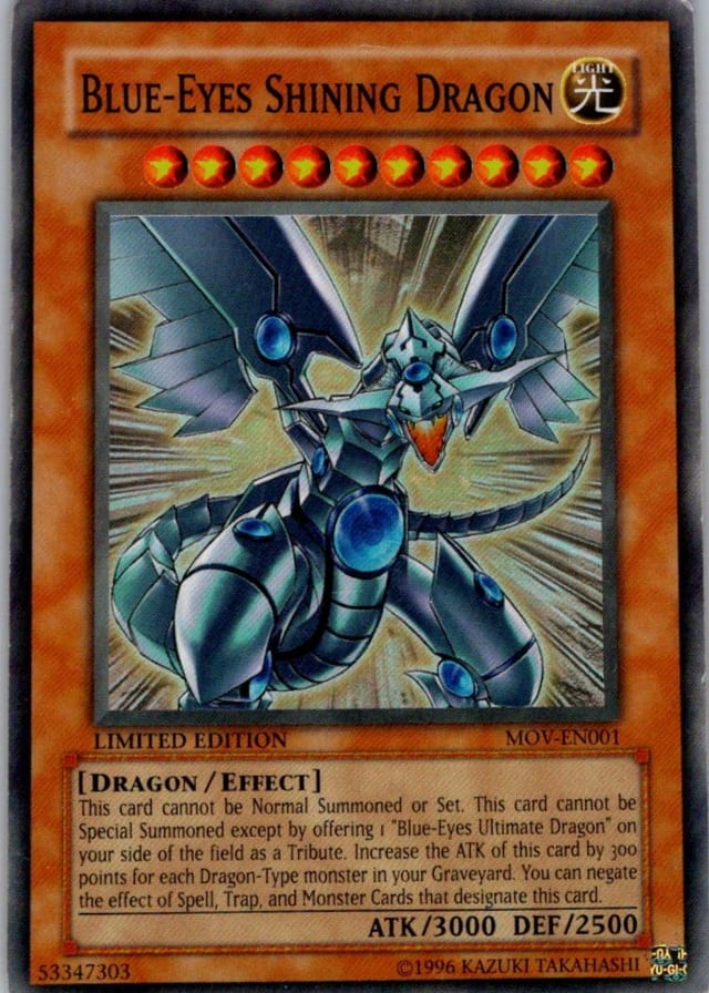 Blue-Eyes Shining Dragon — Movie Pack MOV-EN001 — Super Rare — Limited — front