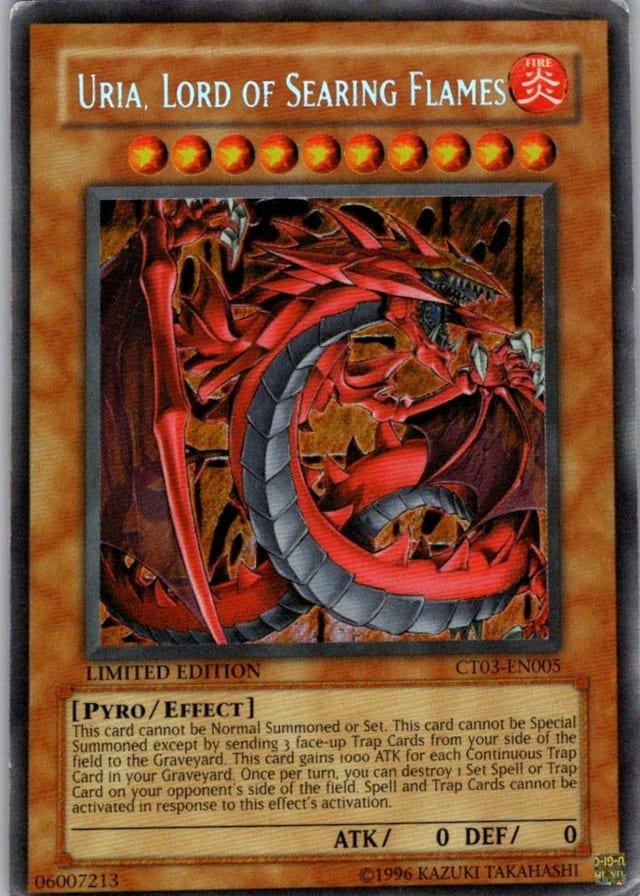 Uria, Lord of Searing Flames — Collectors Tins CT03-EN005 — Secret Rare — Limited — front
